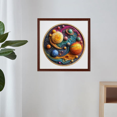 300 Qiuenisray Space Puzzles for Adults, Pieces Solar System Planet Wooden Jigsaw Puzzles, FSC Certified Unique Shape