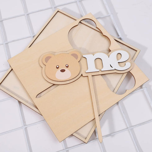 Topper,1st 1st Wooden Teddy Bear High Chair Banner - Teddy Bear Birthday Cake Birthday Teddy Bear Decorations,Beary