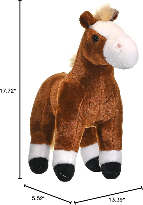 12 Inches Wild Republic Horse Plush, Stuffed Animal, Plush Toy, Gifts for Kids, Cuddlekins, Brown