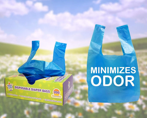 Baby Disposable Diaper Bags with Light Powder Scent - 300 Count