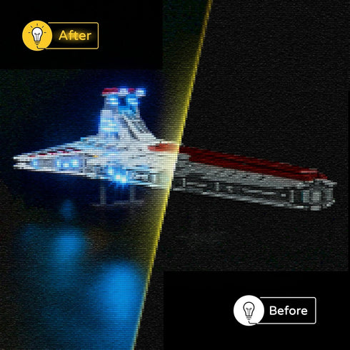 YEABRICKS LED Light for Lego 75367 Star Wars Venator-Class Republic Attack Cruiser Model