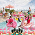 Swimming Baby Pool Float with Canopy,Flamingo Inflatable Ring,Infant Pool Floaties Sunshade Toys for Baby Girls Boys
