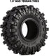 INJORA 1.0 Tires Kraken Claw Crawler Mud Terrain Tires for SCX24 Bronco Gladiator C10 JLU Deadbolt B17 Axial 1/24 1/18 Crawler Tires,4PCS
