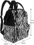 KHIRY Backpack Mummy Backpack Diaper Bag Nappy Baby Bag Schnauzer Multifunction Changing Bags for Travel, Zebra Print