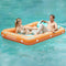 Inflatable Tanning Pool for Adults, Tanning Pool with Pillow Lounger Float and Cup Holders, Orange X-Large for Backyard