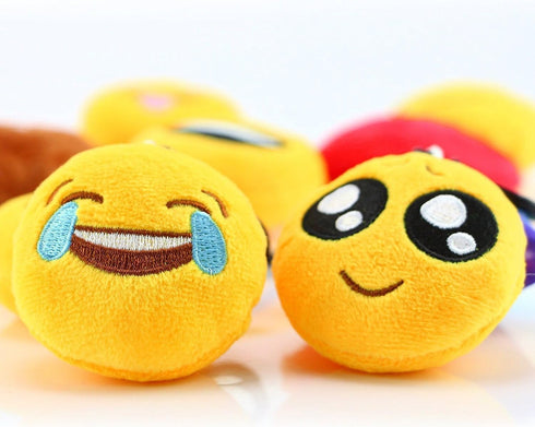 80 Pack 2" Set 80 Dreampark Mini Emoticon Keychain Plush, Party Favors for Kids, Valentine's Day Gifts/ Birthday Party