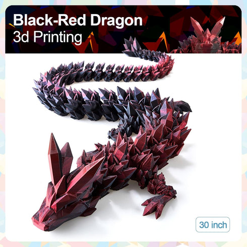 303D 3D 3-D Printed Dragon Large Dragon--Bigger Fidget Toy Gift for Kids, Boys, Girls & Adults,Cool Giant Crystal