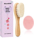 Mocokkiti Baby Hair Brush and Pink Cradle Cap Brush Set for Newborns and