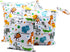 3pcs Cloth Diaper Wet Dry Bags Waterproof Reusable with Two Zippered Pockets