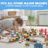 55PCS Set 3-7, Tiny Land Wooden Train - Compatible with Major Brand Tracks, Educational Toy for Toddlers & Kids Ages