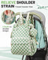 fufazfo Backpack, Corduroy Diaper Bag Large Capacity Multifunction Baby Diaper Bags for Women, Insulated Bottle Pockets