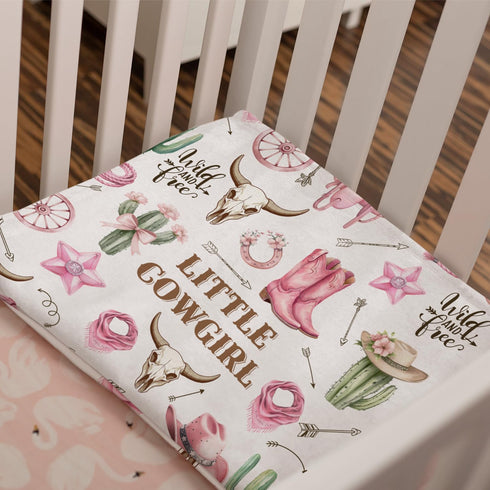 Pink Western Blanket, Western Decor for Nursery Room, Baby Blankets for Girls, Cowgirl Baby Blankets, Cowboy Baby