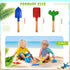 9 Set, Tarpop Pcs Kids Gardening Tools Metal Kids Yard Tools with Sturdy Wooden Handle Safe Children Beach Sandbox Toy