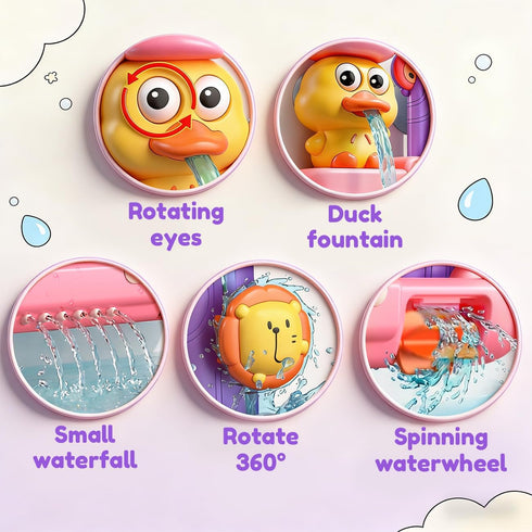 1-3: 1 2 3 2-4 12+ Bath Toys for Kids Ages Toddler Bath Toys for Year Old Girl Gifts - Pink Bathtub Toy for Toddlers