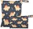 Burbuja Dinosaurs Wet Dry Bags for Baby Cloth Diaper 2 Pack, Waterproof Reusable