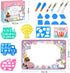 2 3 4 5 6 7 8 9 Water Doodle Mat- Kids Painting Writing Doodle Board Toy - Color Drawing Mat Bring Magic Pens