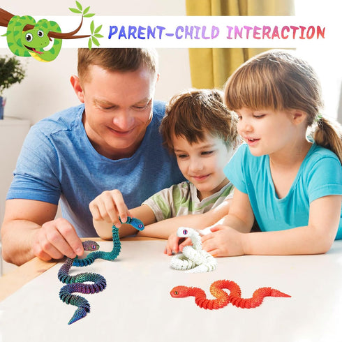uyrzwek 8 12in 3D Toys,3D Pcs Printed Snake Printed Animals for Easter Eggs Filled,Easter Basket Stuffers,Decorative