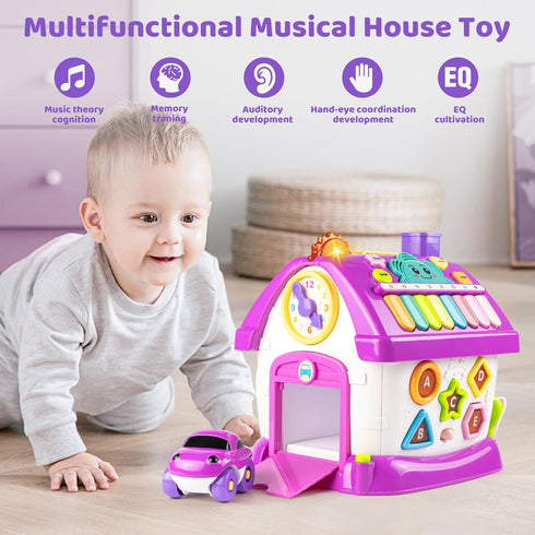 Marstone Montessori Toys for 1-2 Year Old Girls, 8 in 1 Multi-Functional Learning House