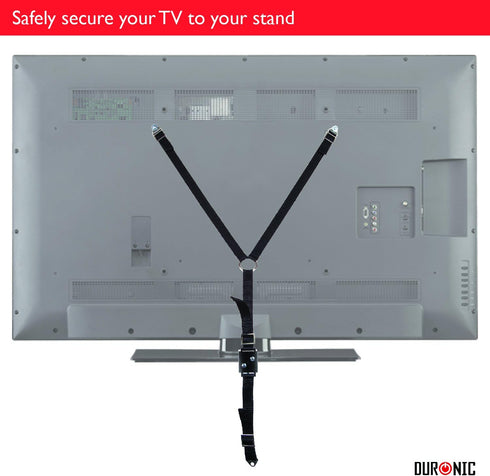 TVSAFE1 Duronic TV Stand Safety Strap - Reduces The Risk of Your TV Tipping Over