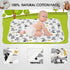 Baby Diaper Changing Pad, 21 5/8" x 31.5" Waterproof Liners, Reusable Soft Portable Changing Mat (Grey Dinosaur, 1PCS)