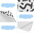 SyXIOP 28" 52" Black Abstract Irregular Lines Cooling Baby Crib Mattress Protector x Absorbent Bed Pads Washable