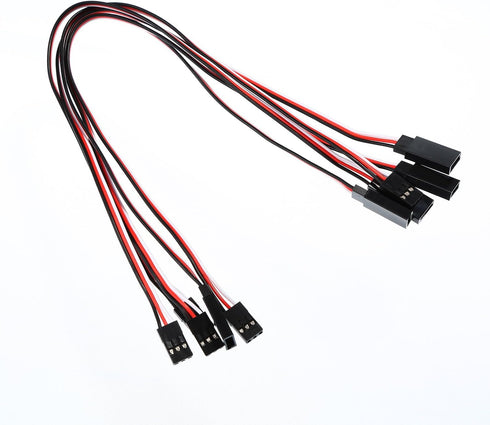 Tecunite 20 Pieces 3-pin Servo Extension Cable, Female to Male RC Servo Connectors, 5 Sizes