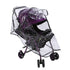 Baby Stroller Rain Cover, Universal Front Opening PVC Transparent Waterproof Wind Rain Weather Protector