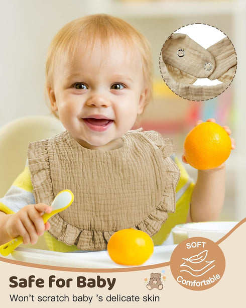 Lictin Muslin Baby Drool Bibs - 8 Pack Baby Bandana Drool Bibs Cotton Unisex