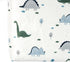 Lush Decor Baby Dinosaurs Roar Soft & Plush Fitted Crib Sheet, Dusty Teal & Gray, 52"x 28" x 9"