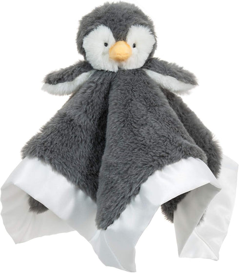Apricot Lamb Stuffed Animals, Soft Security Blanket, Gray Penguin Infant Nursery Character Blanket, Luxury Snuggler