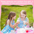 36 Set Nuenen Color Your Own Tea Party Paper Cups with Handles Disposable Tea Cups and Saucers Plates DIY Coloring
