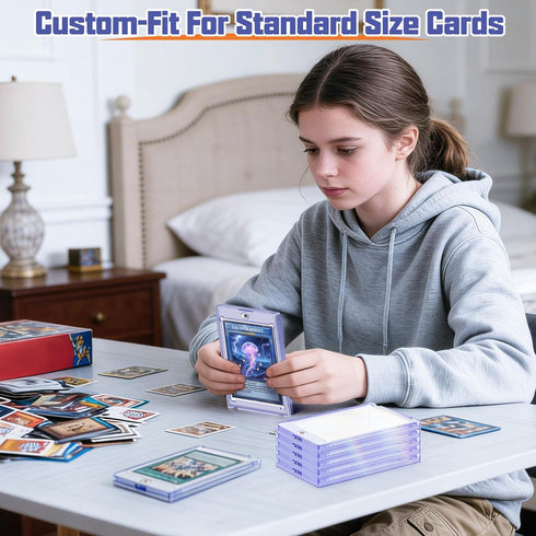 24 35PT Kitoyz ct Magnetic Card Holder for Trading Cards, Baseball Card Case Magnet Toploaders Sports Card Protectors