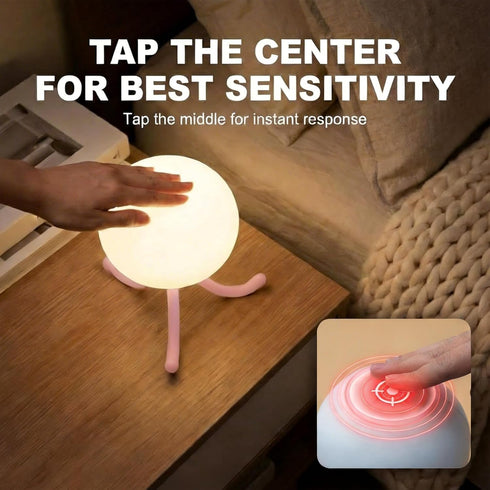 Jellyfish Night Light for Kids Bed Frame - Room Decor & Special Cute Funny Gifts, Rechargeable Baby Nursery Lamp