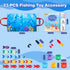 WVYXT 1-3 23 Set Toddler Montessori Toys for Year Old Boy Girl, Pcs Cloth Fishing Game with Double-Sided Mat, Learning