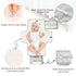 Kagirah Plain Light Pink Portable Changing Pad with Built-in Pillow, Waterproof Foldable Baby Diaper Changing Pads
