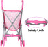 Dream Collection Doll Stroller - Metal Fold Up and Down Umbrella Stroller for Pretend Play, Pink