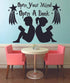 Open Your Mind Open A Book Reading Quotes Wall Sticker - Vinyl Wall Decal for Kids Bedroom Nursery