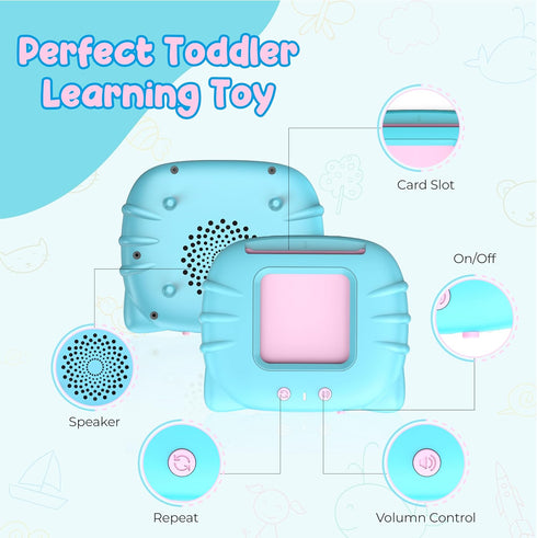 2 3 4 224 Toddler Toys Sight Words Talking Flash Cards for Ages Boys and Girls, Autism Sensory Toy for Autistic