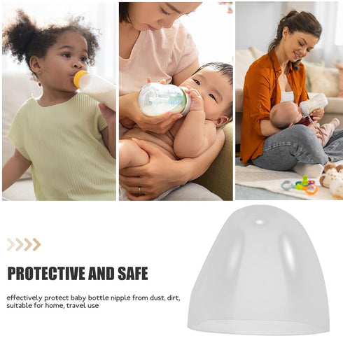 3 Pack 2.44X2.44X2.16In Baby Bottle Caps Replacement Compatible with Pigeon Milk Bottle Lids Leak-Proof Feeding Bottles