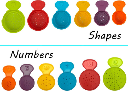 17 PCs Multicolor Nesting and Stacking Cups Set, Baby Bathtub Toys for Early Learning Educational Play