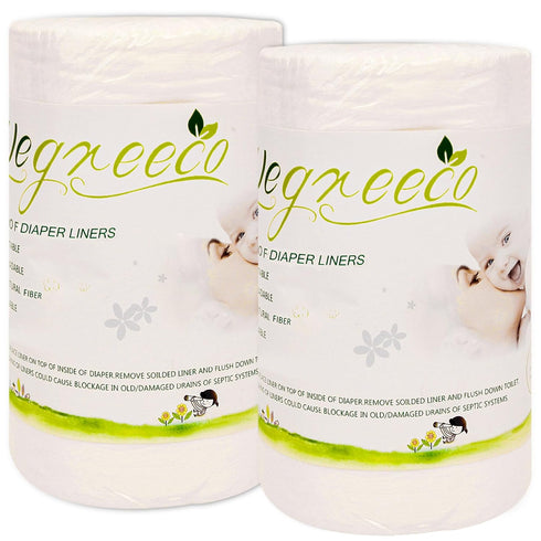 wegreeco Unscented Diaper Liners - Fragance Free and Chlorine Free Cloth Diaper