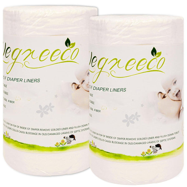 wegreeco Unscented Diaper Liners - Fragance Free and Chlorine Free Cloth Diaper