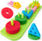 hahaland Silicone Sorting & Stacking Toys Toddlers 1-3 - Montessori Sensory Toys
