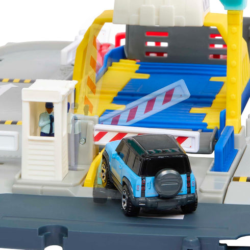 HMH29 Set 3 Matchbox Ferry Port with Detachable Wheeled Ferry, Elements to Activate Manually or with The Help of The
