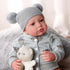 17-Inch 3 BABESIDE Lifelike Reborn Baby Dolls Boys - Real Baby Feeling Realistic-Newborn Baby Doll Cloth Body Real Life