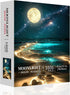 Jazcimdo 1000 1000 1000 Moonlight Jigsaw Puzzles for Adults Pieces, Sparkling Beach Nature Landscape Piece Puzzle