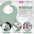 Abiie Ruby Wrapp Silicone Bibs for Babies with Front Pocket, Waterproof and Stain Resistant