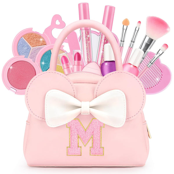 Kids Real Makeup Kit for Girls - 18Pcs Non-Toxic Washable Make Up