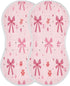 YETTASBIN Bow Pink Muslin Baby Burp Cloth, Super Soft Absorbent Cotton Burp Rag Baby Bibs Feeding Cloth for Newborn