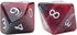 Gate Keeper Games Aether Dice: Plague - 7pc RPG Set in Black, Red & White Swirled with Glitter
